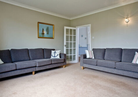 The living area at South Sands, Paignton