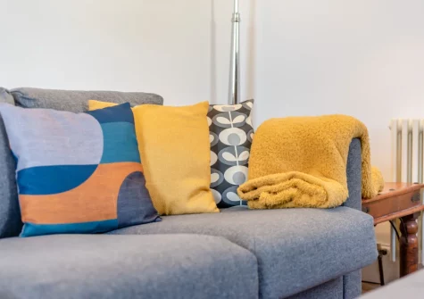 The living room at South Street Farm, Braunton