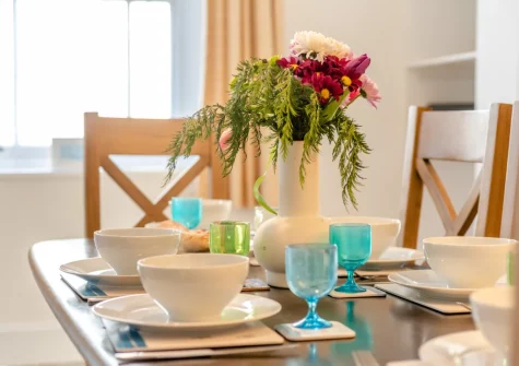 The dining room at South Street Farm, Braunton