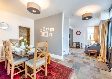 The dining room at South Street Farm, Braunton