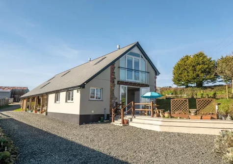 The patio, barbecue & alfresco dining area at South Woodford, Milton Damerel