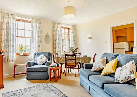 The living area at Sowanna Farm Cottage, White Cross