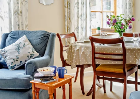 The living & dining area at Sowanna Farm Cottage, White Cross