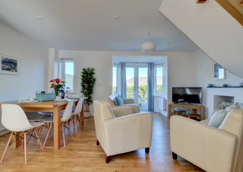 The living area at Spindrift, Mortehoe