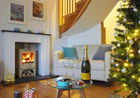 Visiting over the festive season, Spindrift is decorated for Christmas