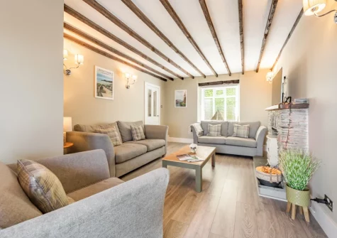 The living room at Spring Cottage, Mortehoe
