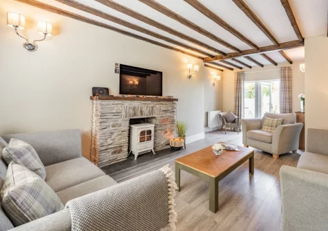 The living room at Spring Cottage, Mortehoe
