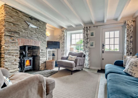 The living room at Spring Cottage, Whitecross