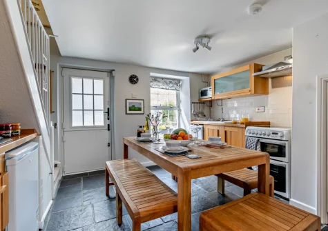 The kitchen & dining area at Spring Cottage, Whitecross