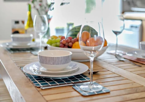 The dining area at Spring Cottage, Whitecross