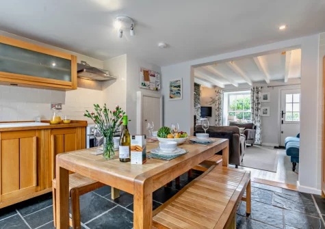 The kitchen & dining area at Spring Cottage, Whitecross