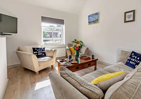 The living area at Springfield Cottage, Helston