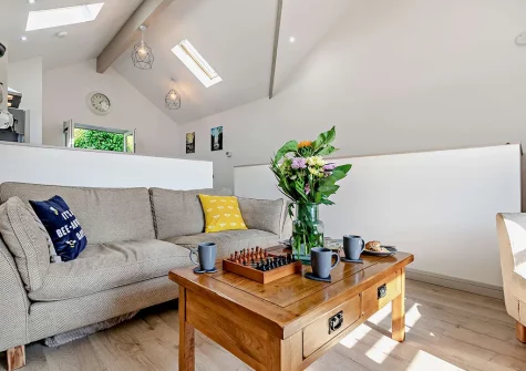 The living area at Springfield Cottage, Helston