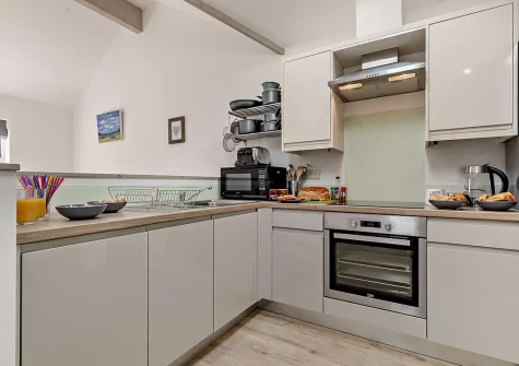 The kitchen at Springfield Cottage, Helston