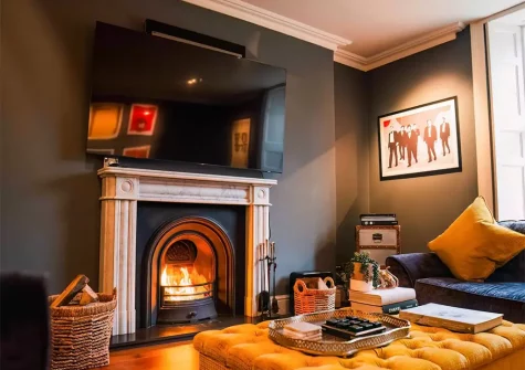 The cinema room at St Anne's Manor, Torquay