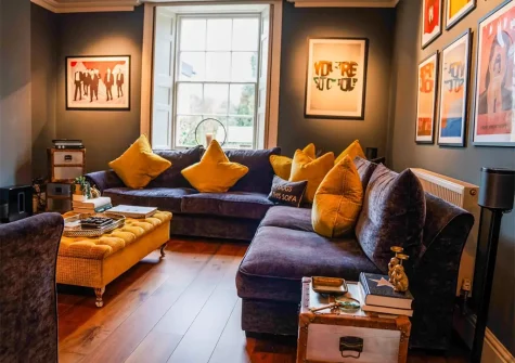 The cinema room at St Anne's Manor, Torquay