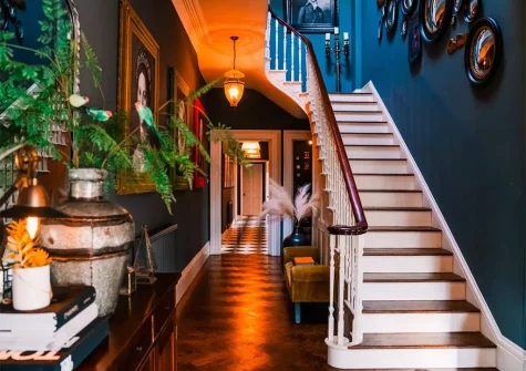 The entrance hallway at St Anne's Manor, Torquay