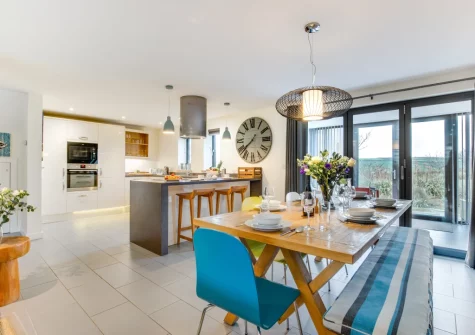The kitchen & dining area at St Cadoc, Trevone