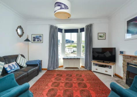 The living room at St Gwithians, 7 Bay View Terrace, Porthleven