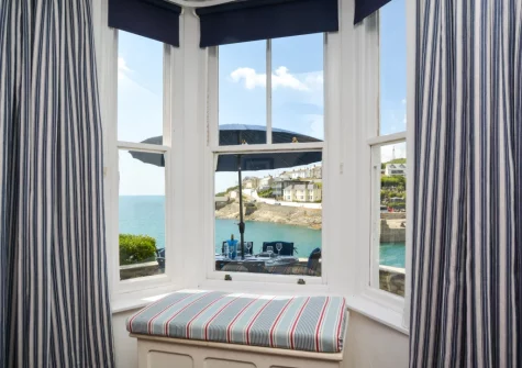 The living room at St Gwithians, 7 Bay View Terrace, Porthleven