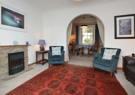 The living room at St Gwithians, 7 Bay View Terrace, Porthleven