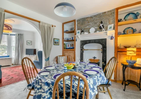 The dining room at St Gwithians, 7 Bay View Terrace, Porthleven