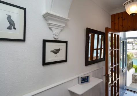 The entrance hallway at St Gwithians, 7 Bay View Terrace, Porthleven