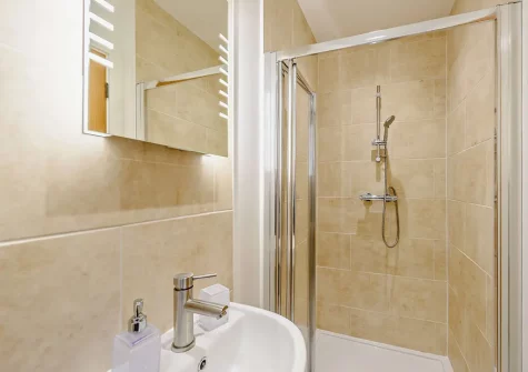 Bedroom #3 en-suite shower room at St James Villa, Ilfracombe