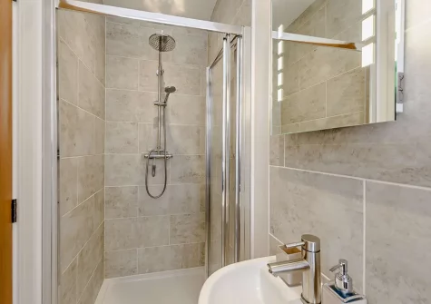 The shower room at St James Villa, Ilfracombe