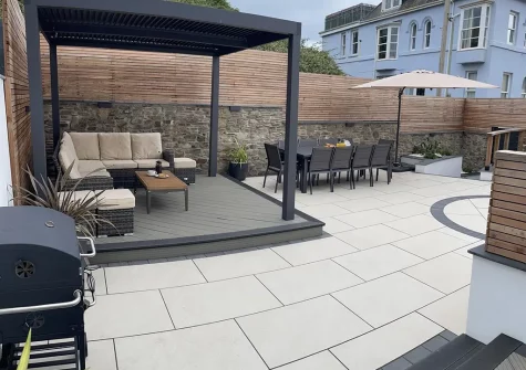 The barbecue, outdoor sitting & alfresco dining area at St James Villa, Ilfracombe