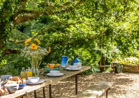 The alfresco dining area at St Mary's, Little Petherick