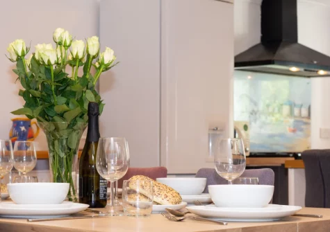 The dining area at St Mellyn, Portmellon