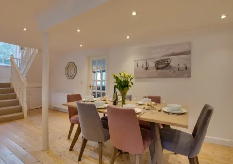 The dining area at St Mellyn, Portmellon