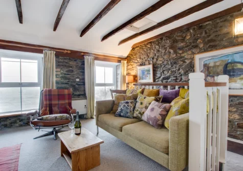 The living room at St Michaels, Porthleven