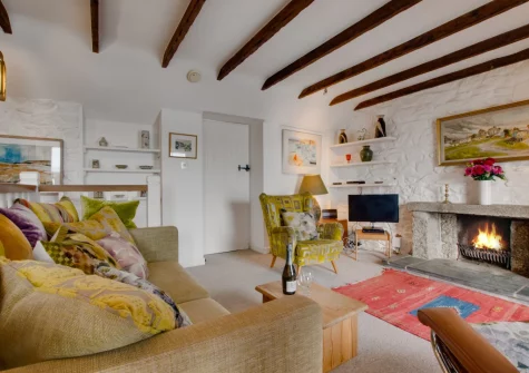 The living room at St Michaels, Porthleven