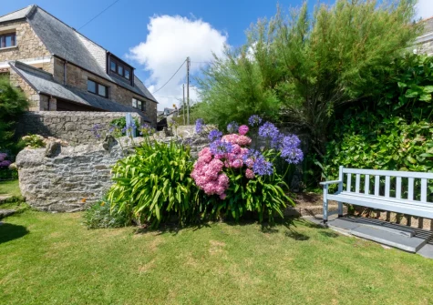 The secret garden & outdoor sitting area at St Michaels, Porthleven
