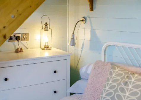 The bedroom at St Petes Nest, Brixham