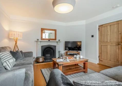 The living room at St Piran's, Padstow