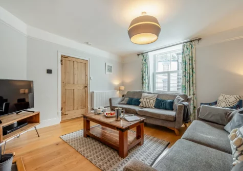 The living room at St Piran's, Padstow