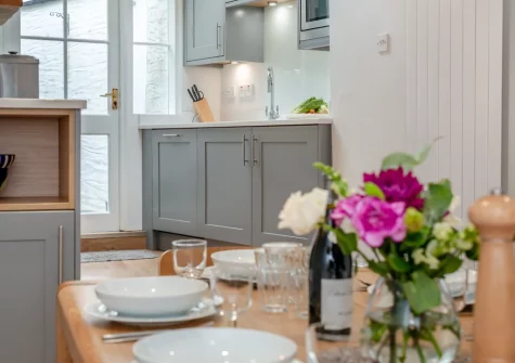 The kitchen & dining area at St Piran's, Padstow
