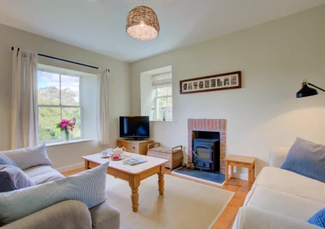 The living room at St Teresa's Cottage, St Mawgan