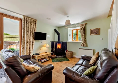 The living area at Stable Cottage, Challacombe