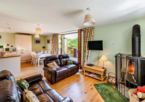 The living area at Stable Cottage, Challacombe