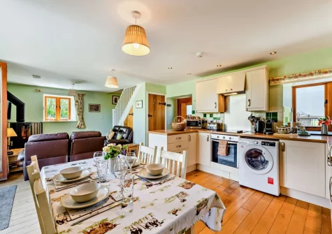 The kitchen & dining area at Stable Cottage, Challacombe