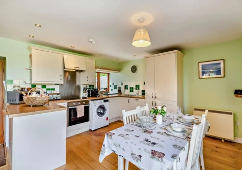 The kitchen & dining area at Stable Cottage, Challacombe