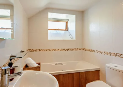 The bathroom at Stable Cottage, Challacombe