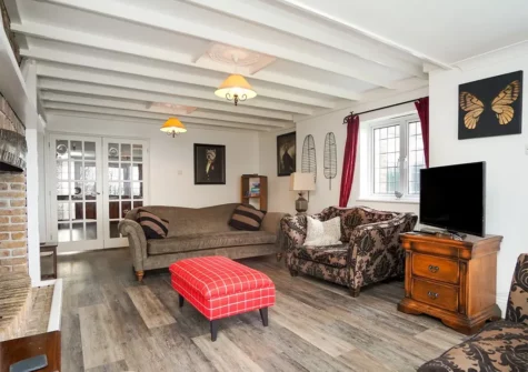 The living room at Stafford House, Westward Ho!