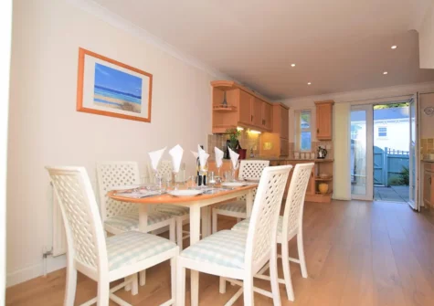 The dining area at Starboard, Hesketh Mews, Torquay