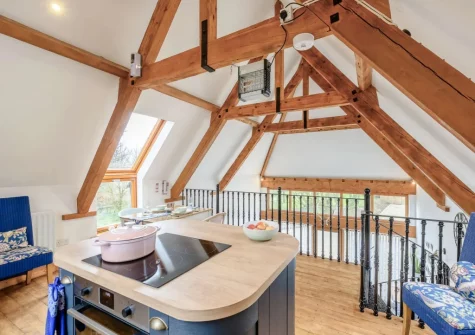 The kitchen at Stargazey Barn, Buckland Brewer