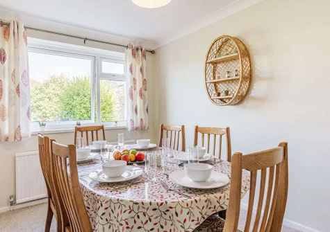 The dining room at Stewarts Retreat, Bude